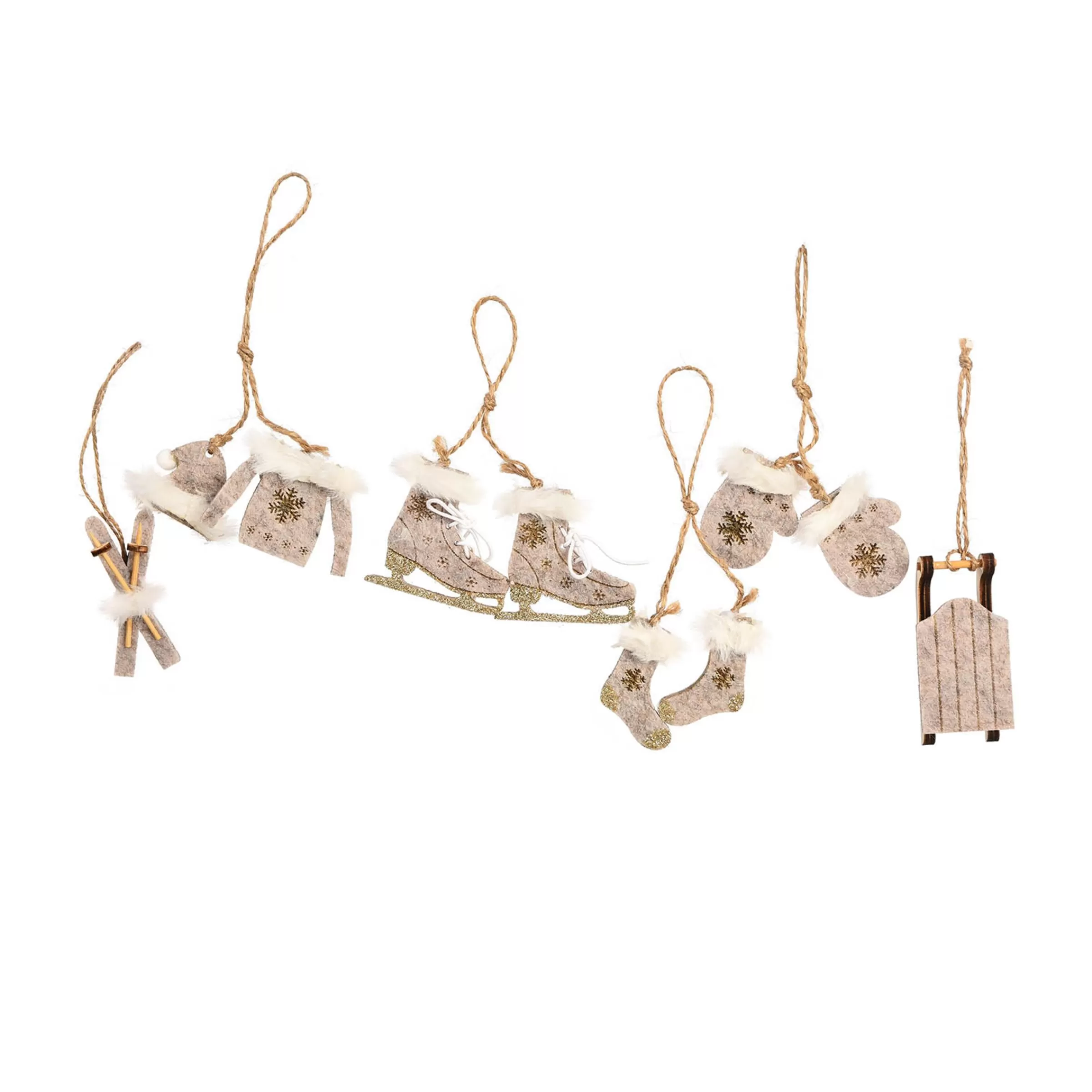 Depot Set De Pendentifs Décoratifs Personnages En Feutre